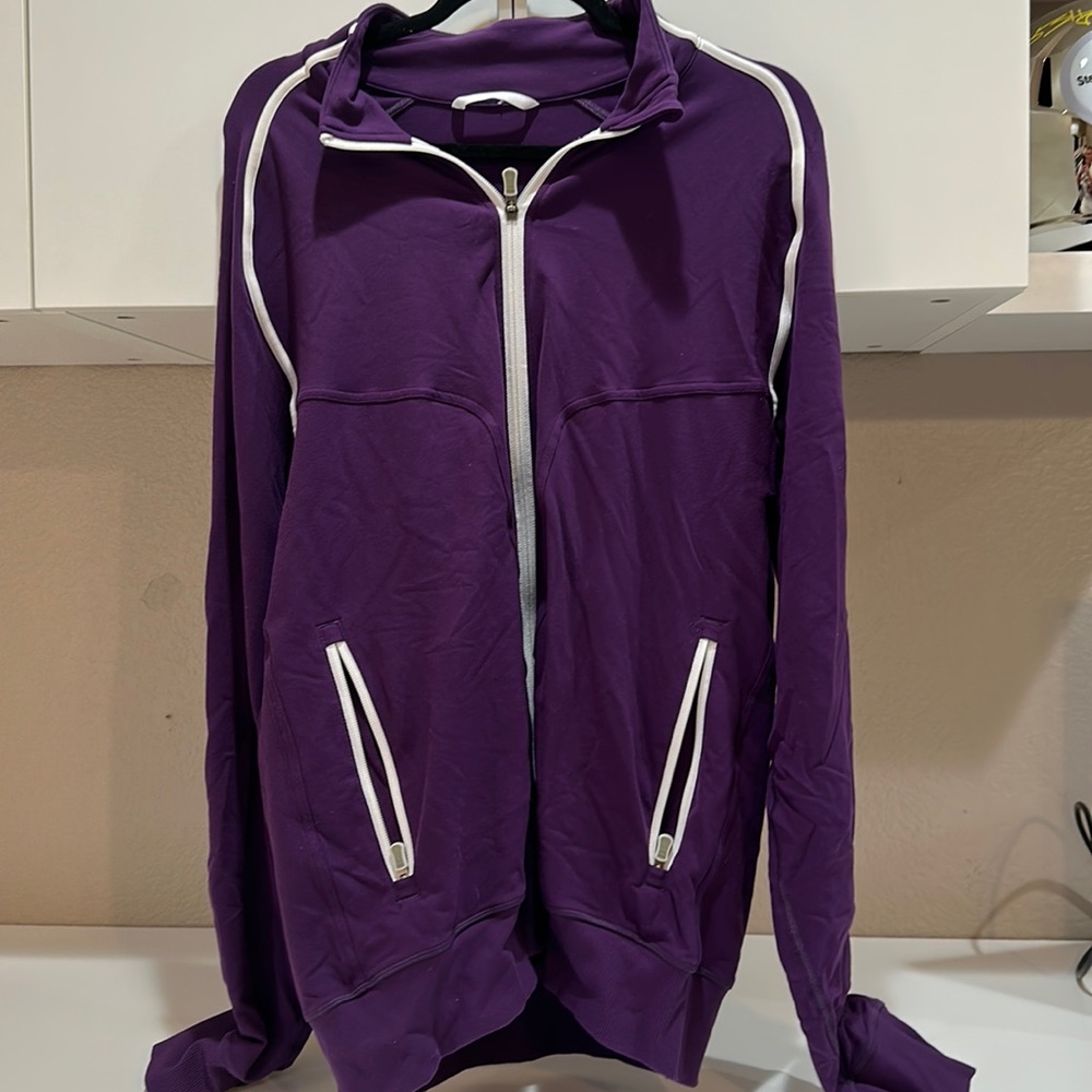 Lululemon Vintage 2010 Rare Define Jacket w- 3-4x XL Purple & White athletic fit